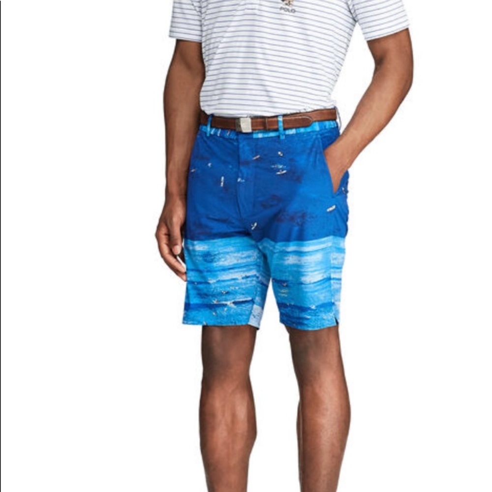 Polo Ralph Lauren Golf/ Swim Mens BEAR CLASSIC FIT LISLE STRIPE Shorts